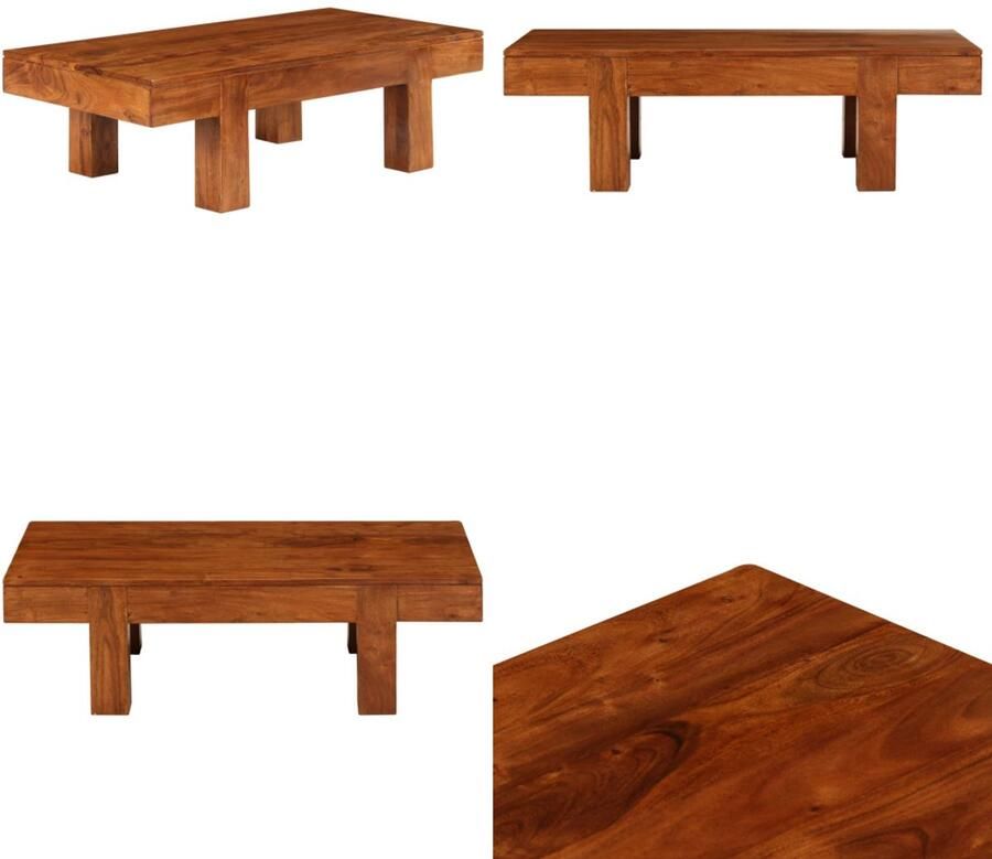 VidaXL Salontafel 100x50x30 cm massief acaciahout met honingafwerking Salontafel Salontafels Tafel Tafels