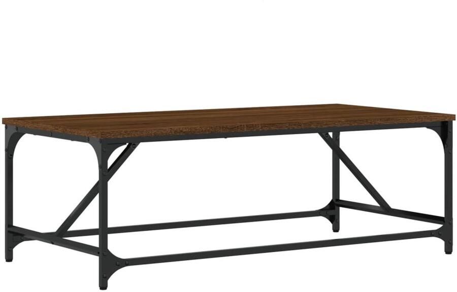 VidaXL -Salontafel-100x50x35-cm-bewerkt-hout-bruin-eikenkleur - Foto 2