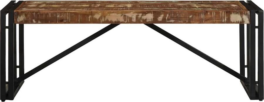 VidaXL Salontafel 100x50x35 cm massief gerecycled hout meerkleurig