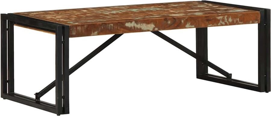 VidaXL Salontafel 100x50x35 cm massief gerecycled hout meerkleurig