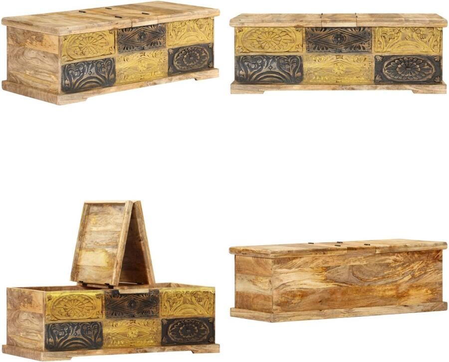 VidaXL Salontafel 100x50x35 cm massief mangohout Salontafel Salontafels Banktafel Banktafels