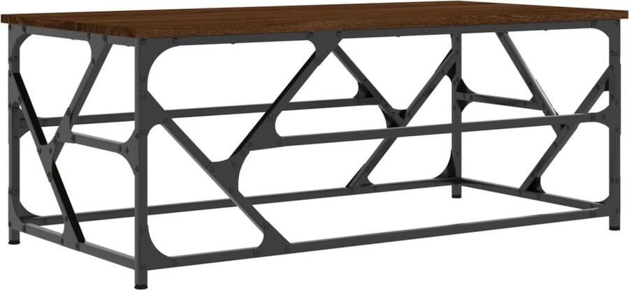 VidaXL -Salontafel-100x50x40-cm-bewerkt-hout-bruineiken - Foto 3