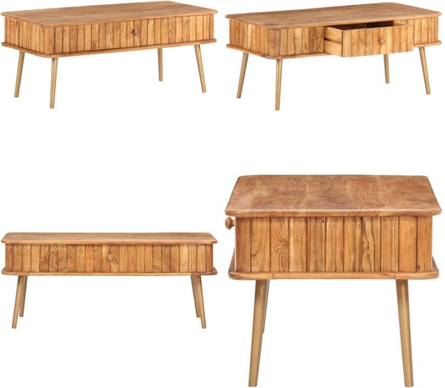 VidaXL Salontafel 100x50x40 cm massief acaciahout Bijzettafel Bijzettafels Tafel Tafels