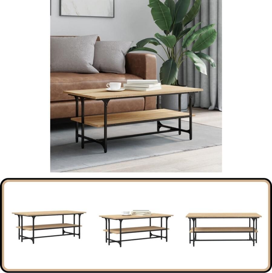 VidaXL Salontafel 100x50x40 cm Sonoma eiken Salontafel Bijzettafel Houten Salontafel Sonoma Eiken Meubilair Livingroom Furniture Koffietafel