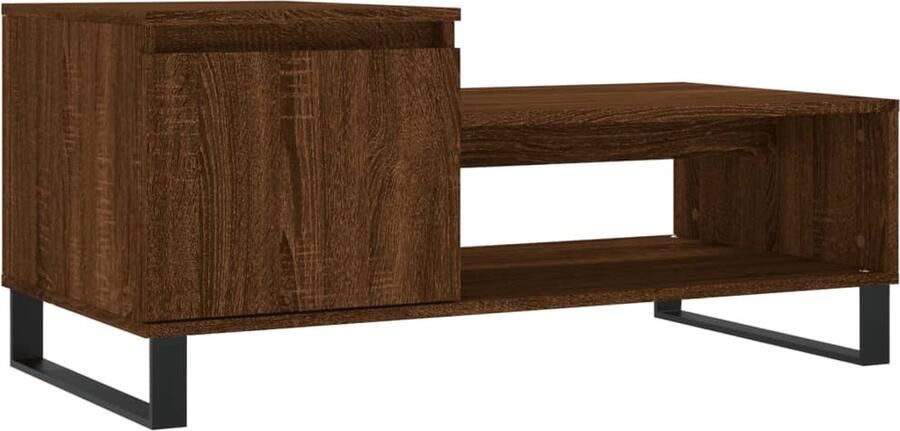 VidaXL -Salontafel-100x50x45-cm-bewerkt-hout-bruineiken - Foto 4