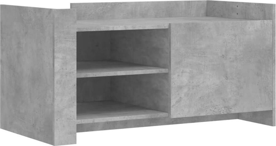VidaXL Salontafel 100x50x50 cm bewerkt hout betongrijs Salontafel Houten Salontafel Beton Grijze Salontafel Living Room Furniture Tv Stand