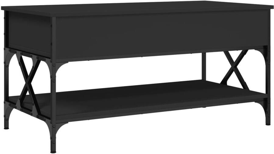 VidaXL Salontafel 100x50x50 cm Zwart Hout & Metaal Salontafel Zwarte Salontafel Houten Salontafel Metalen Salontafel Lift Top Tafel