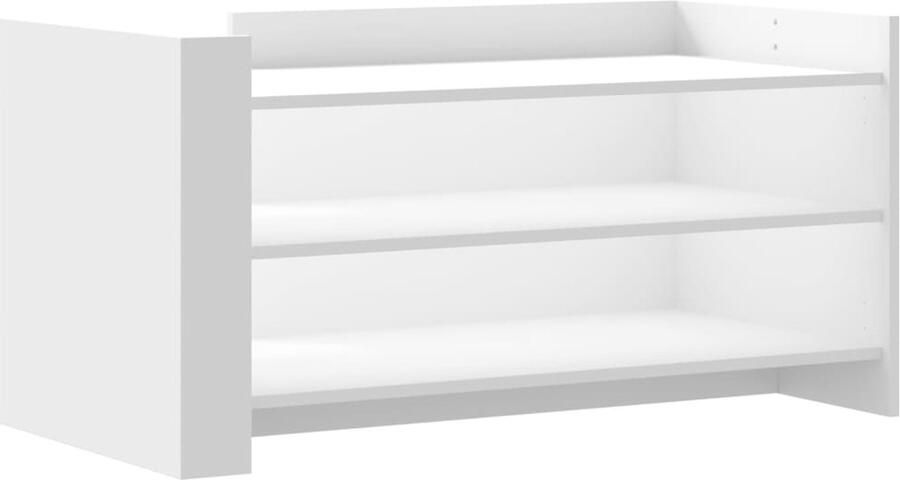 The Living Store Salontafel 100x50x50 cm bewerkt hout wit Salontafel Bijzettafel Houten Salontafel Witte Salontafel Tv Tafellaar