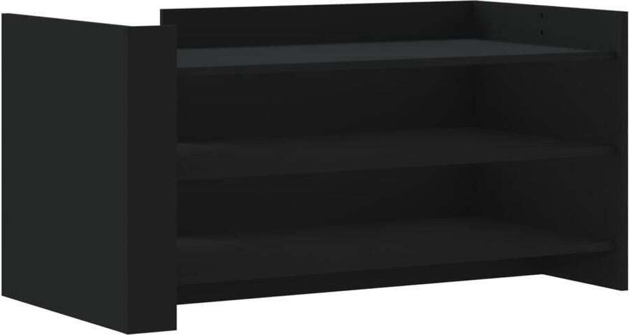 VidaXL Salontafel 100x50x50 cm bewerkt hout zwart Salontafel Salontafels Bijzettafel Banktafel