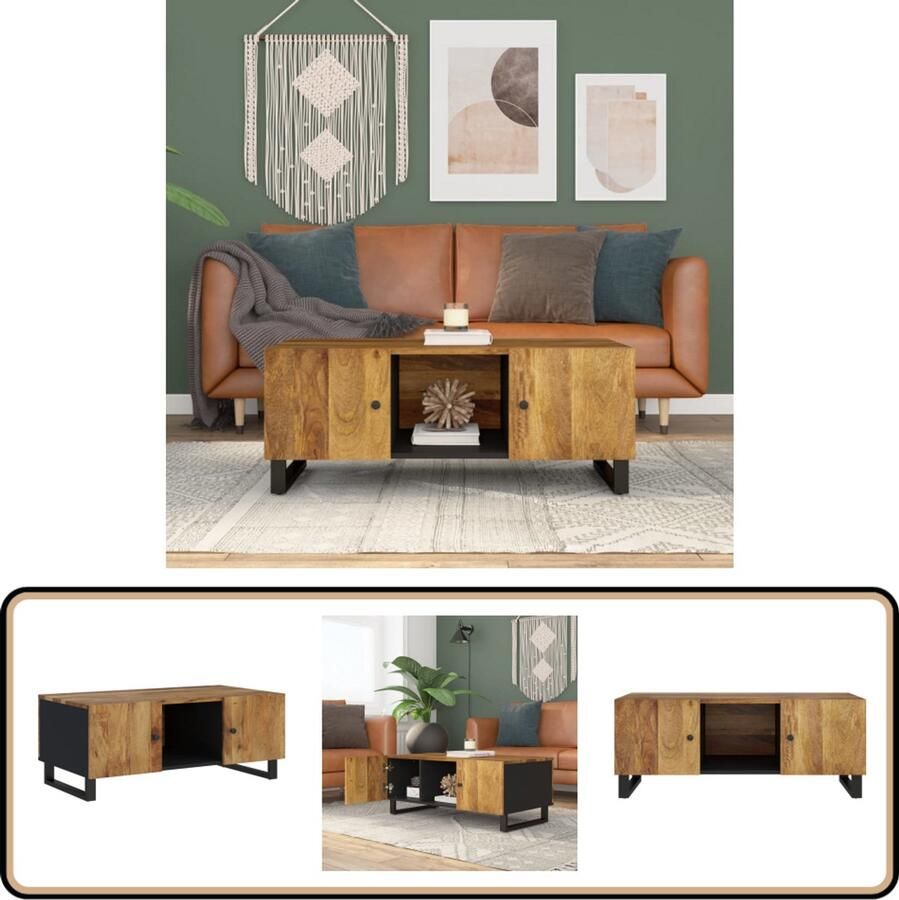 VidaXL Salontafel 100x54x40 cm Mangohout Salontafel Salontafels Tafel Bijzettafel