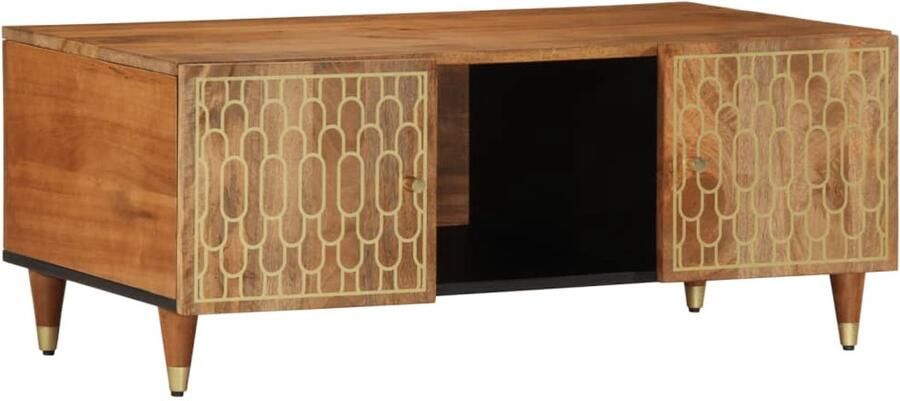 VidaXL Salontafel Massief Mangohout 100x54x40 cm Salontafel Mangohouten Salontafel Houten Salontafel Bijzettafel Tv Tafeltje Living Room Furniture Design Salontafel