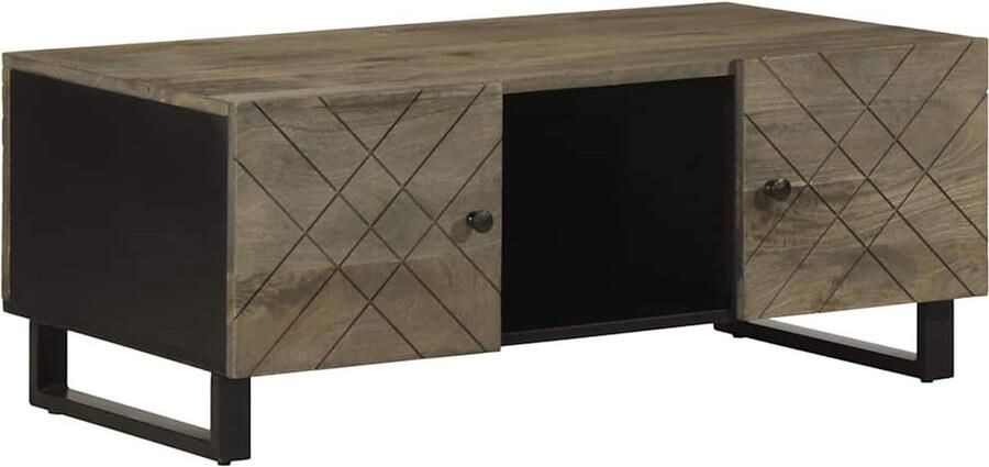 VidaXL Salontafel 100x54x40 cm massief mangohout zwart