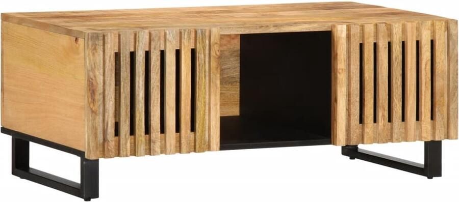 VidaXL Salontafel 100x55x40 cm massief ruw mangohout