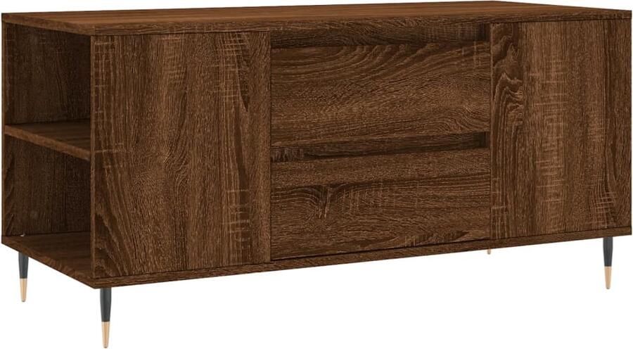 VidaXL -Salontafel-102x44 5x50-cm-bewerkt-hout-bruin-eikenkleur - Foto 3