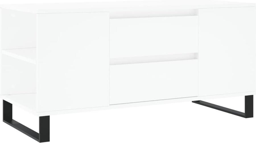 VidaXL -Salontafel-102x44 5x50-cm-bewerkt-hout-wit - Foto 6