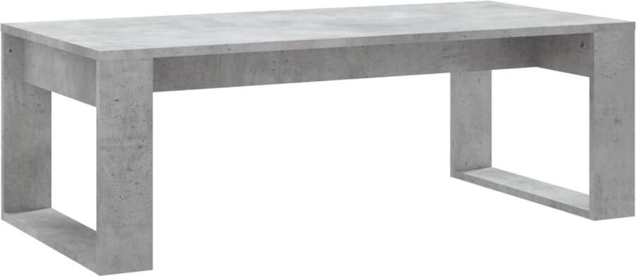 The Living Store Salontafel Betongrijs 102 x 50 x 35 cm Hoge Kwaliteit Materiaal Salontafel Beton Grijs Houten Salontafel Modern Design Bijzettafel - Foto 2