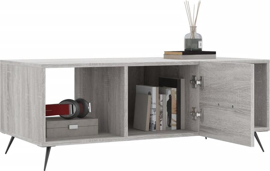 VidaXL -Salontafel-102x50x40-cm-bewerkt-hout-grijs-sonoma-eikenkleurig - Foto 5