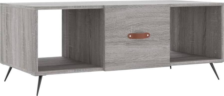 VidaXL Salontafel 102x50x40 cm Grijs Sonoma Eiken Salontafel Bijzettafel Houten Salontafel Grijze Salontafel Met Opbergruimte Design Salontafel Moderne Salontafel