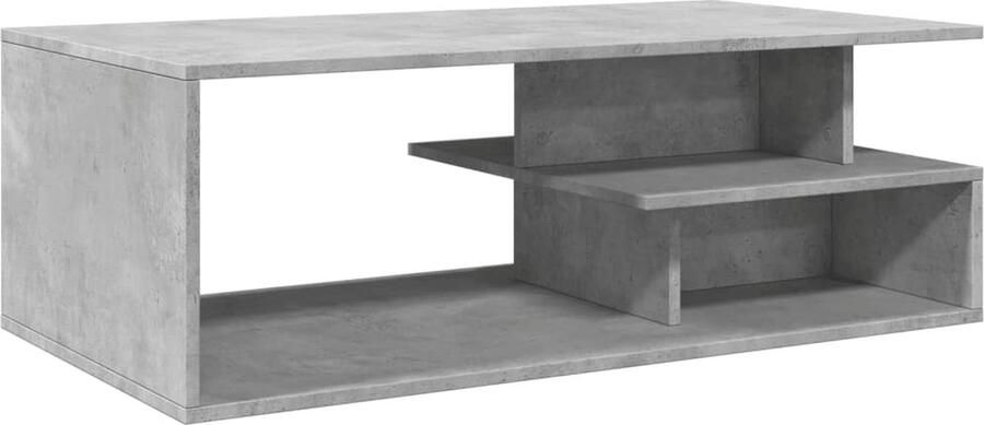 VidaXL Salontafel 102x55x35 cm bewerkt hout betongrijs