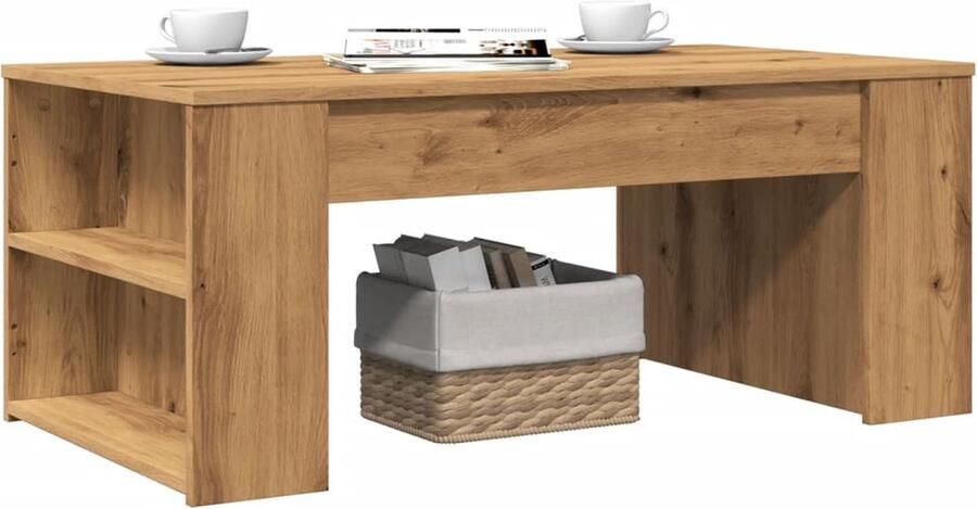 VidaXL Salontafel 102x55x42 cm bewerkt hout artisanaal eikenkleur