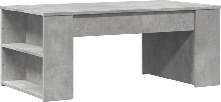 VidaXL Salontafel 102x55x42 cm Bewerkt hout Betongrijs Salontafel Salontafels Bijzettafel Banktafel