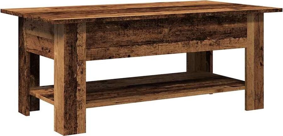 VidaXL Salontafel 102x55x42 cm bewerkt hout oud houtkleurig