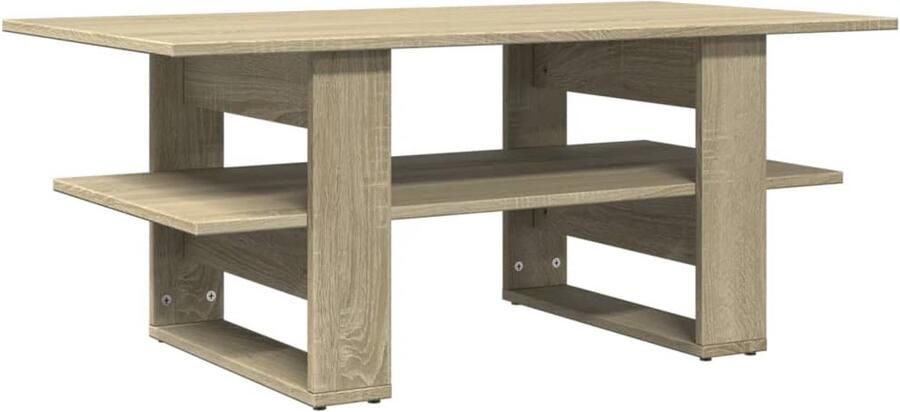 VidaXL Salontafel 102x55x42 cm bewerkt hout sonoma eikenkleurig Salontafel Salontafels Tafel Bijzettafel