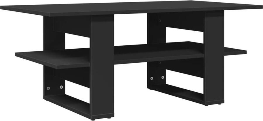 VidaXL Salontafel 102x55x42 cm bewerkt hout zwart