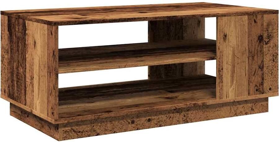 VidaXL Salontafel 102x55x43 cm Oud Houtlook Salontafel Houten Salontafel Bijzettafel Coffeetable Vintage Meubels