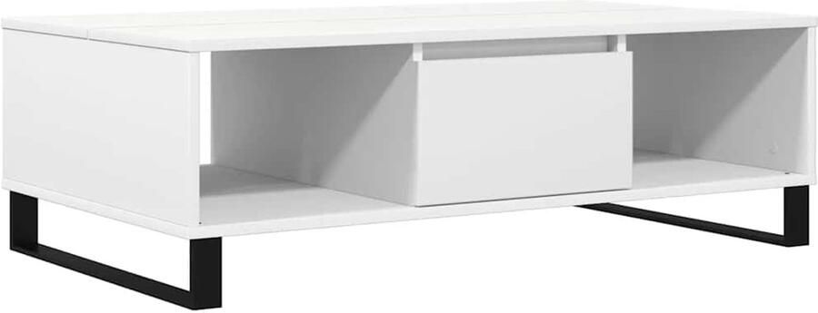 VidaXL Salontafel 104x60x35 cm bewerkt hout wit Salontafel Salontafels Bijzettafel Tafeltje