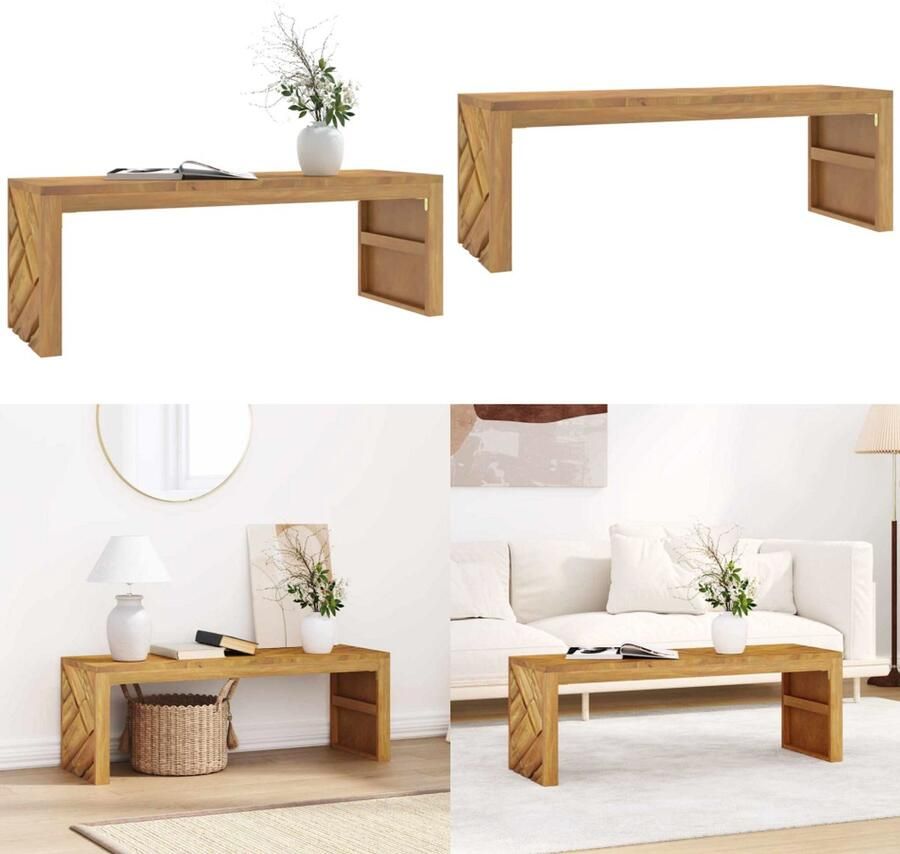 VidaXL Salontafel 110x35x38 cm massief teakhout Salontafel Salontafels Koffietafel Eindtafel
