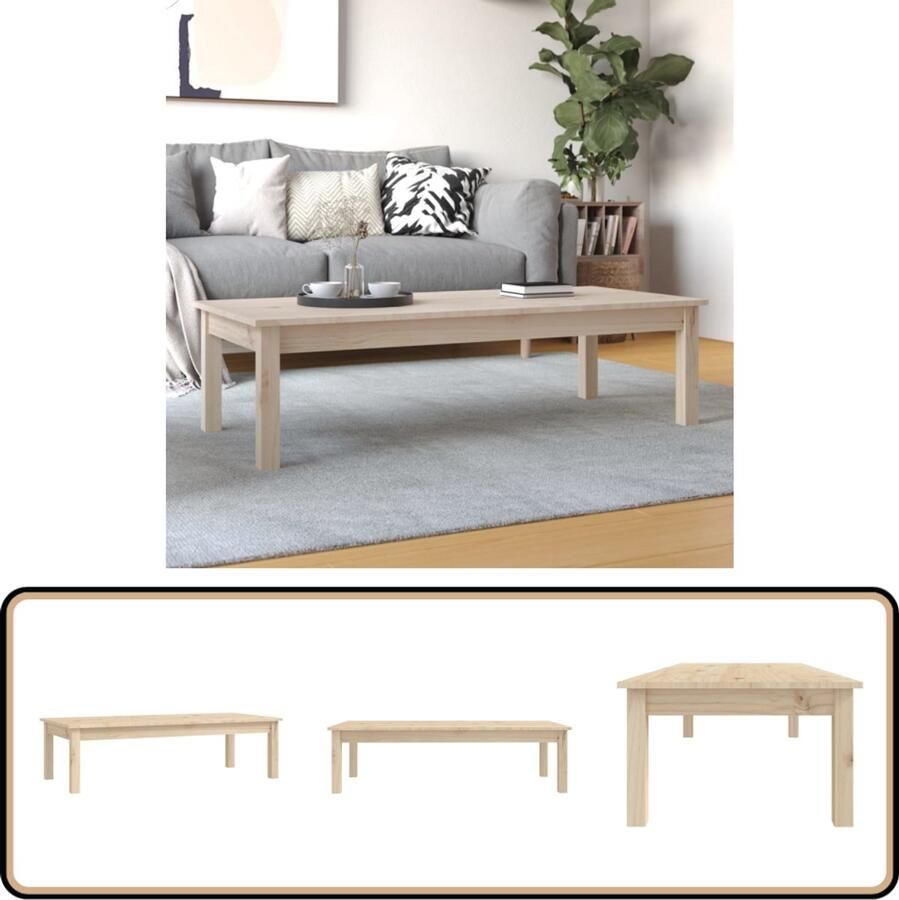 VidaXL Salontafel 110x50x30 cm Massief Grenenhout Salontafel Houten Salontafel Grenenhout Salontafel Bruine Salontafel Moderne Salontafel Kleine Salontafel Tv Tafeltje Koffietafel Living Room Furniture Meubelen