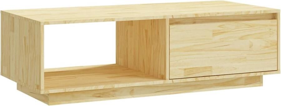 VidaXL Salontafel 110x50x33 5 cm Massief Grenenhout Banktafel Salontafel Massief Hout Grenenhout Bruine Meubelen Moderne Woondecoratie Opbergruimte Living Accessoires Huishoudelijke Artikelen