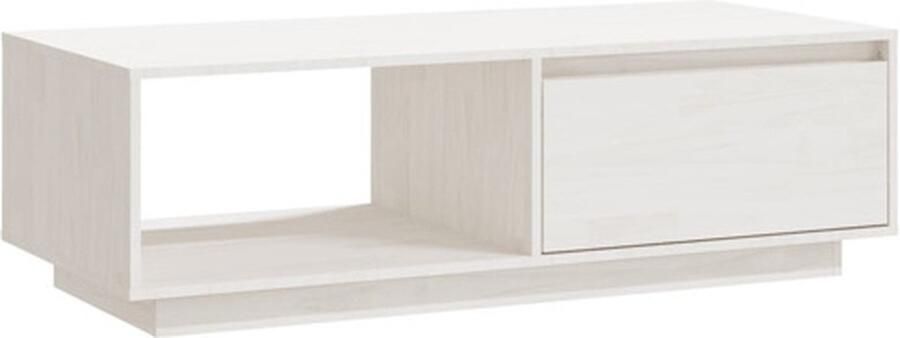 VidaXL -Salontafel-110x50x33 5-cm-massief-grenenhout-wit - Foto 6