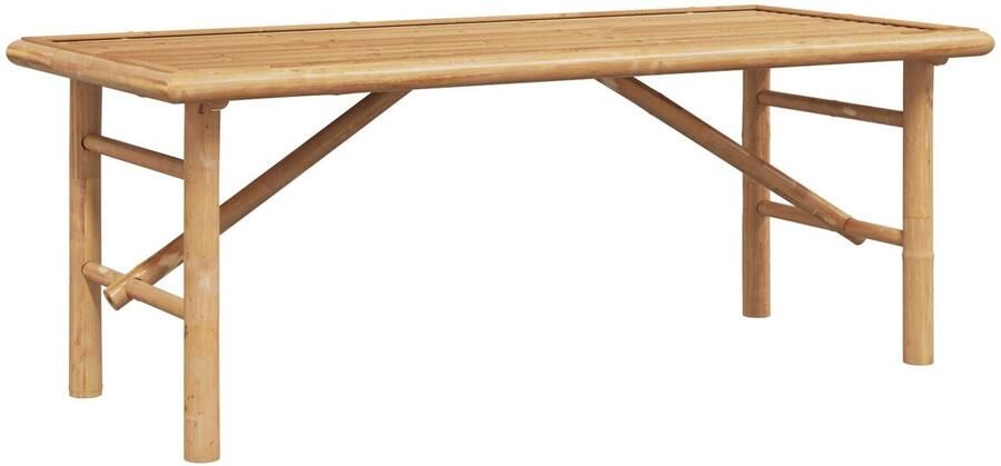 VidaXL Salontafel Natuurlijke bamboekleur Bamboevezel 110 x 50 x 43 cm - Foto 3