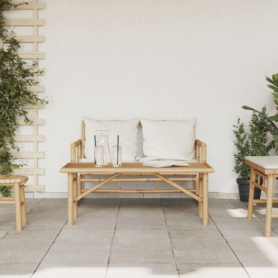 VidaXL Salontafel Natuurlijke bamboekleur Bamboevezel 110 x 50 x 43 cm