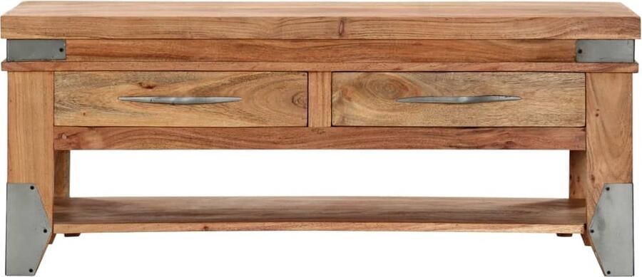 VidaXL Salontafel 110x52x45 cm Massief Acaciahout Salontafel Houten Salontafel Acacia Tafellaar Salontafeltje Koffietafel