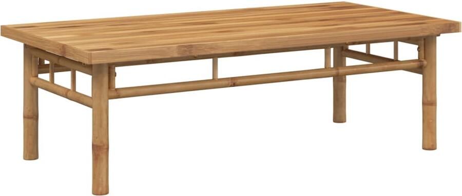 The Living Store Salontafel 110x55x35 cm bamboe Bamboetafel Salontafel Tuintafel Buitentuinmeubilair Tuinaccessoires