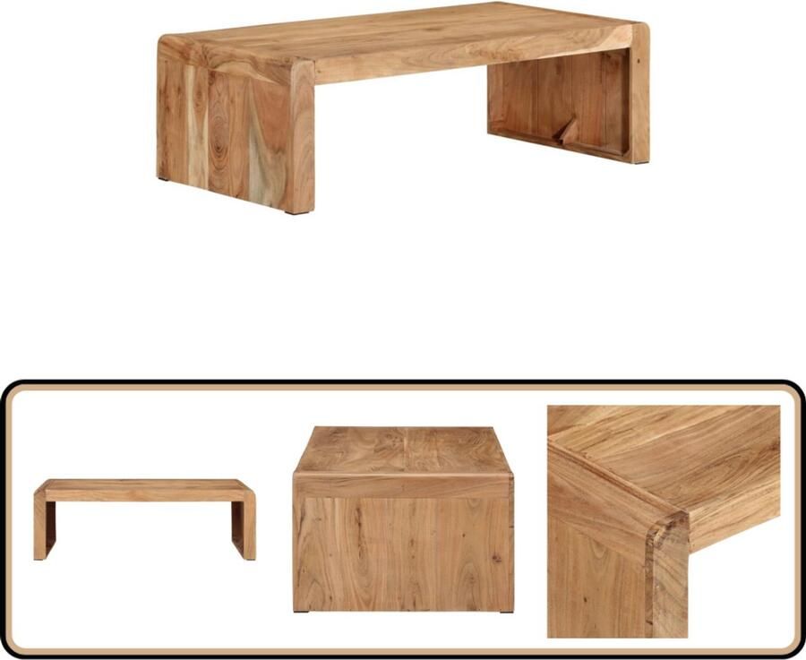 VidaXL Salontafel 110x55x35 cm massief acaciahout