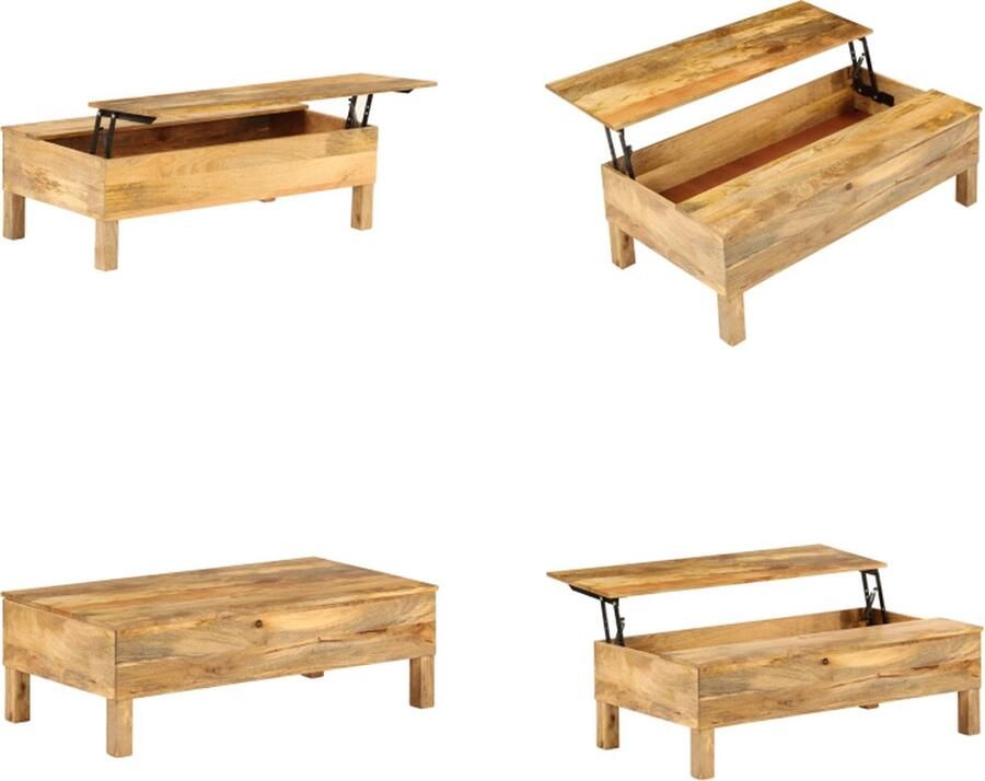 VidaXL Salontafel 110x55x35 cm massief mangohout Salontafel Salontafels Koffietafel Koffietafels
