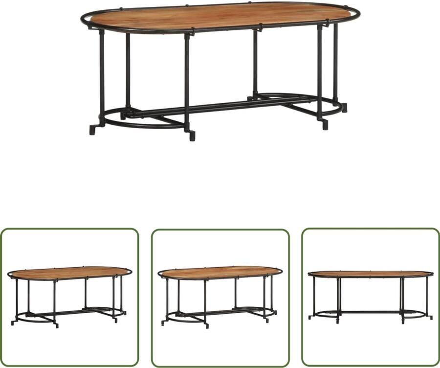 VidaXL Salontafel 110x55x40 cm massief acaciahout - Foto 2
