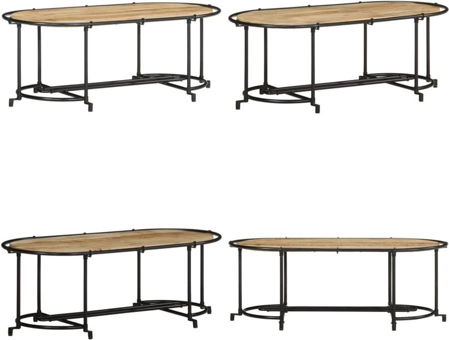 VidaXL Salontafel 110x55x40 cm massief ruw mangohout Salontafel Salontafels Bijzettafel Banktafel