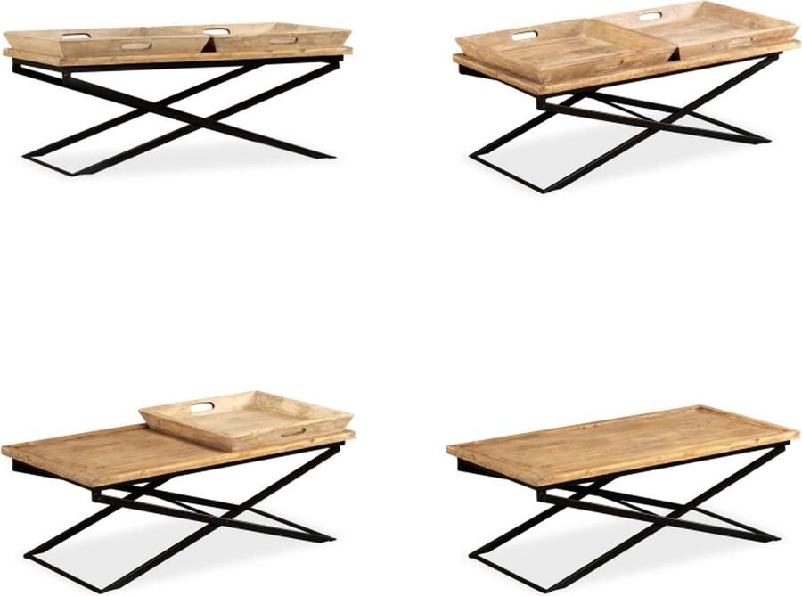 VidaXL Salontafel 110x55x42 cm massief mangohout Salontafel Salontafels Houten Salontafel Houten Salontafels