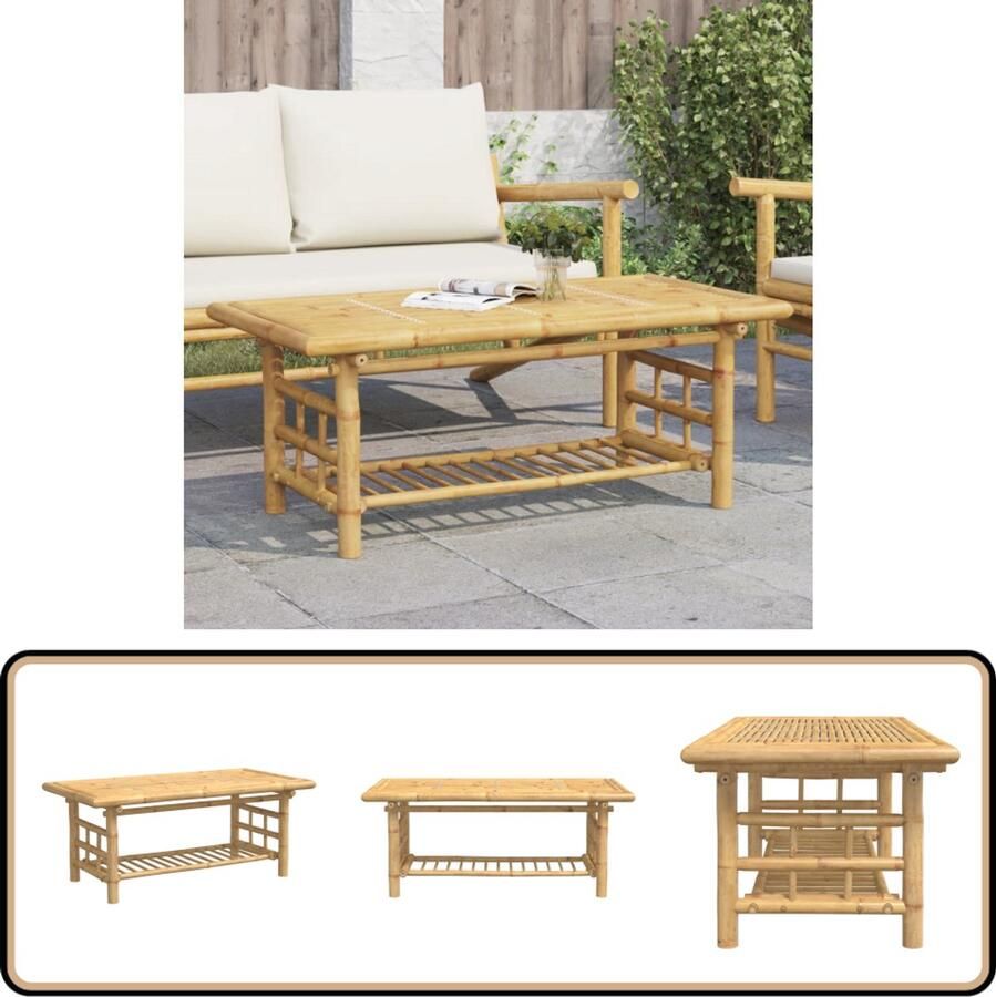 VidaXL Salontafel 110x55x45 cm bamboe