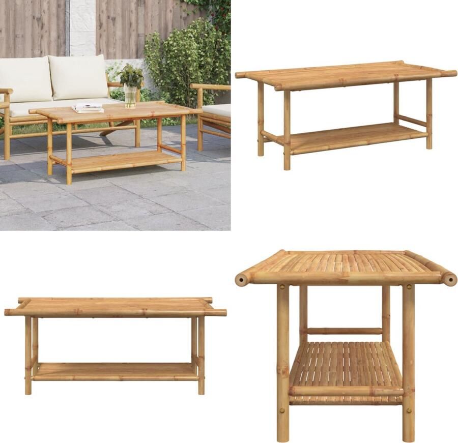 VidaXL Salontafel 110x55x45 cm bamboe Salontafel Salontafels Bijzettafel Banktafel