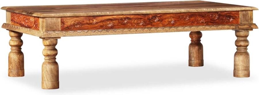 VidaXL Salontafel 110x60x38 cm massief mangohout en sheeshamhout - Foto 2