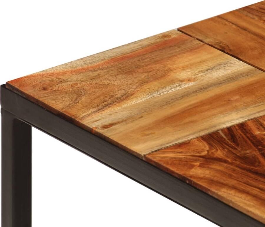 VidaXL Salontafel 110x60x40 cm Acaciahout & Staal Salontafel Acacia Hout Metalen Onderstel Bruine Salontafel Zwarte Salontafel Industrieel Meubilair Living Room Furniture Kamermeubels - Foto 2