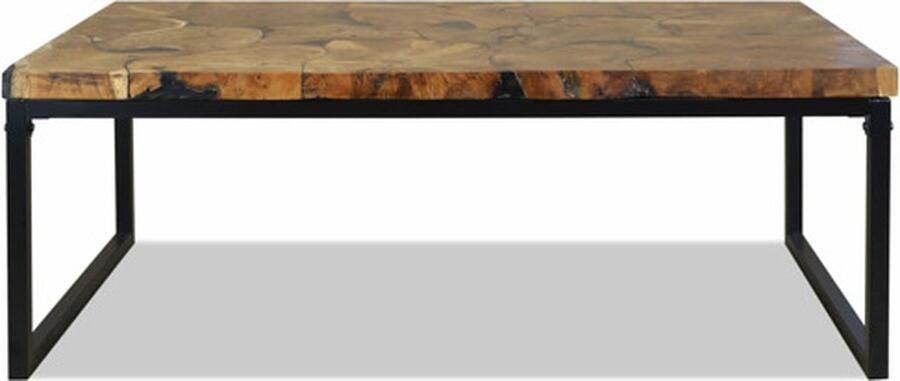 VidaXL -Salontafel-110x60x40-cm-teakhout-en-hars - Foto 4