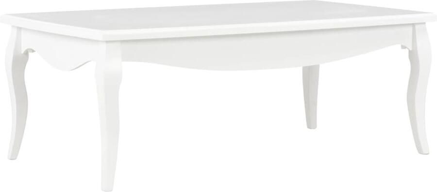 VidaXL Salontafel 110x60x40 cm Wit Grenenhout Salontafel Houten Tafel Frans Design Witte Salontafel Massief Hout