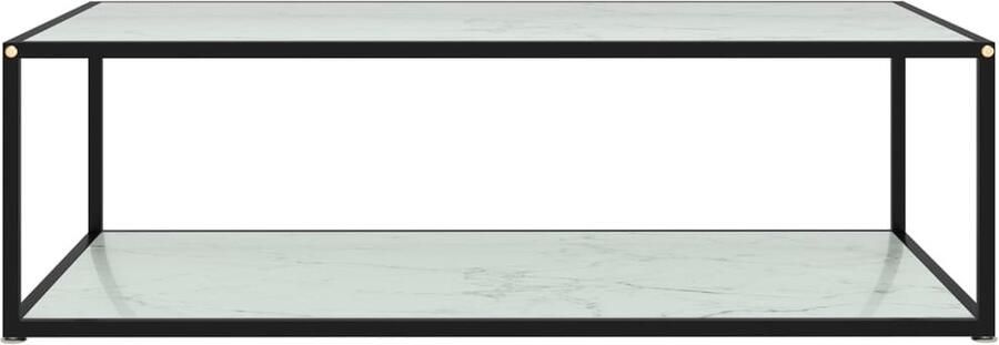 VidaXL Salontafel 120x60x35 cm Wit Gehard Glas Salontafel Bijzettafel Glas Tafel Witte Tafel Moderne Tafel Tv Tafel Woonkamer Meubilair